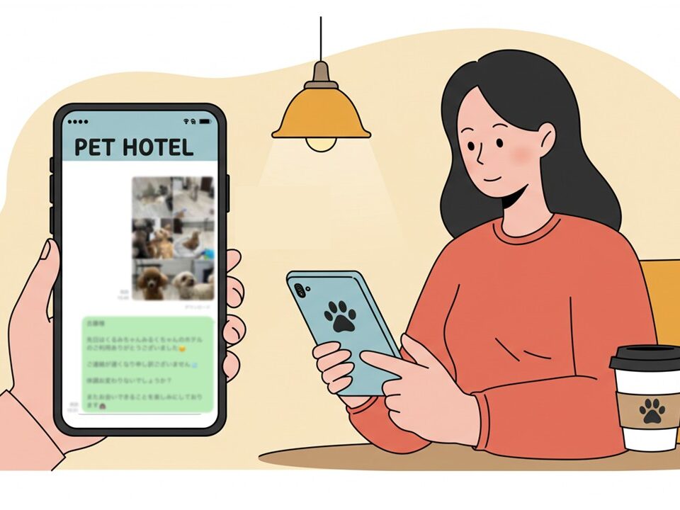 スマホを見る女性